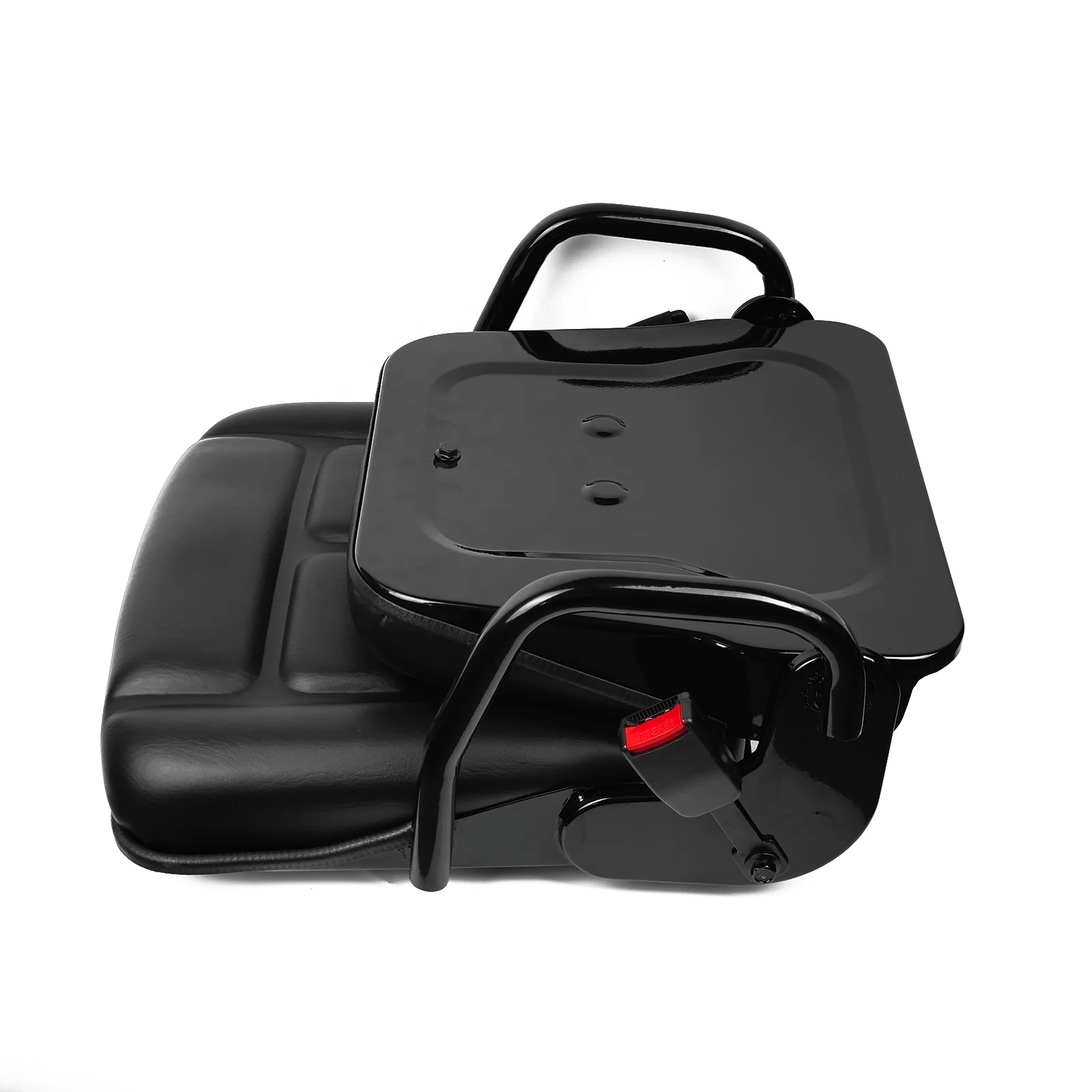 Aftermarket Universal Adjustable Forklift Seat with Safety Belt, Full Suspension Seat with Foldable Cushion