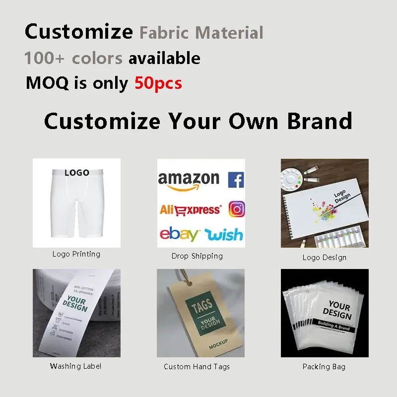 Customized Pattern Print Male Boxer Young Boys Underwear For Men Plus Size Boxers Briefs Short Briefs Boxers