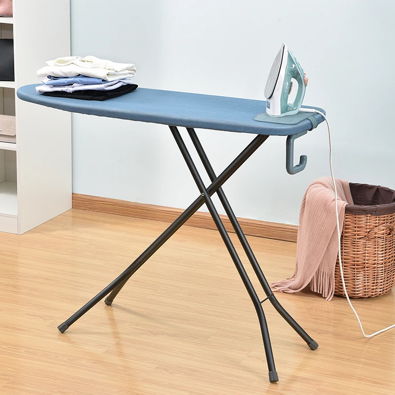 Custom Mesh Folding Household Hook Ironing Board With Retractable Silicon Rest