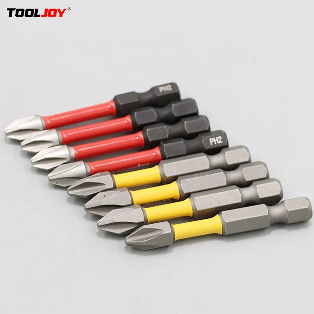 Ударные сверла TOOLJOY с высоким кручением бит драйвера PH2 шестигранной ручкой 1/4 дюймов отверткой S2