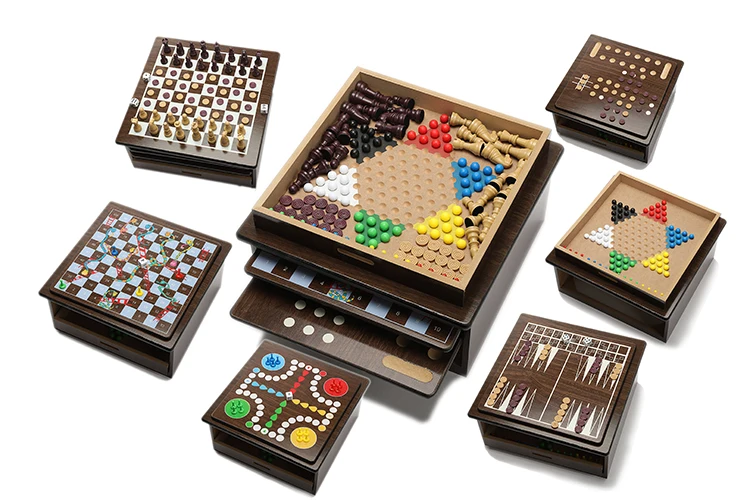 Вафельный персонализированный набор 10 в 1 для настольных игр с 10 видами настольных игр