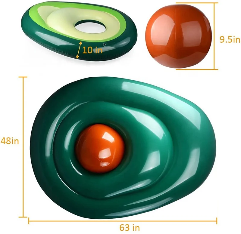 Pool lounge inflatable avocado float
