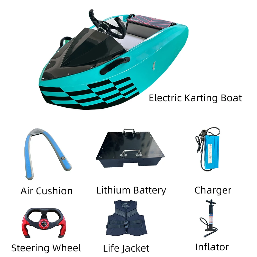 High Performance Mini Karting Rescue Boat New Trends Water Electric Jet Equipment Water Play Rowing Boat