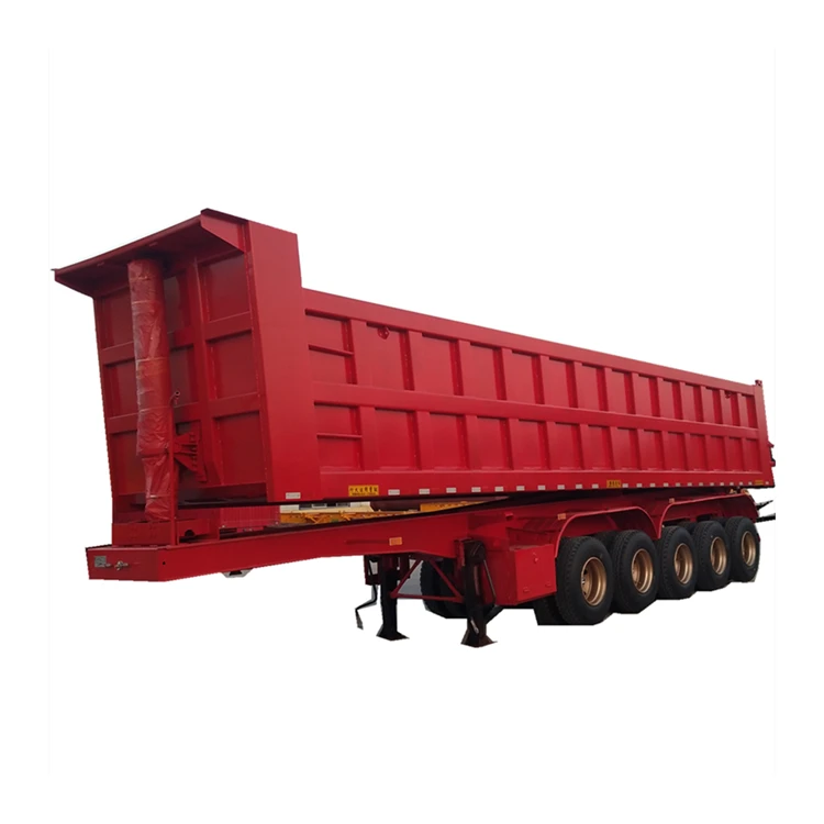 3 Axles Heavy Duty 60 Ton 35 Cubic Meter Hydraulic 7x16 Grapple Dump Trailer For Truck
