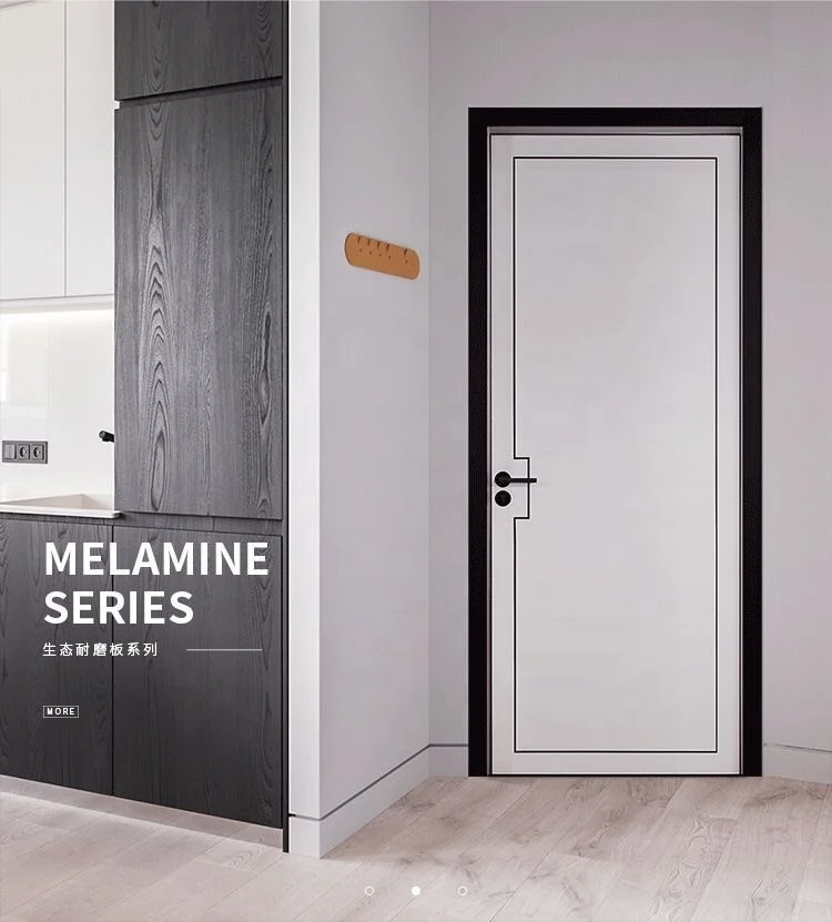 Factory price simple timber door design metal door frame water proof fire resistant hotel project wood door design
