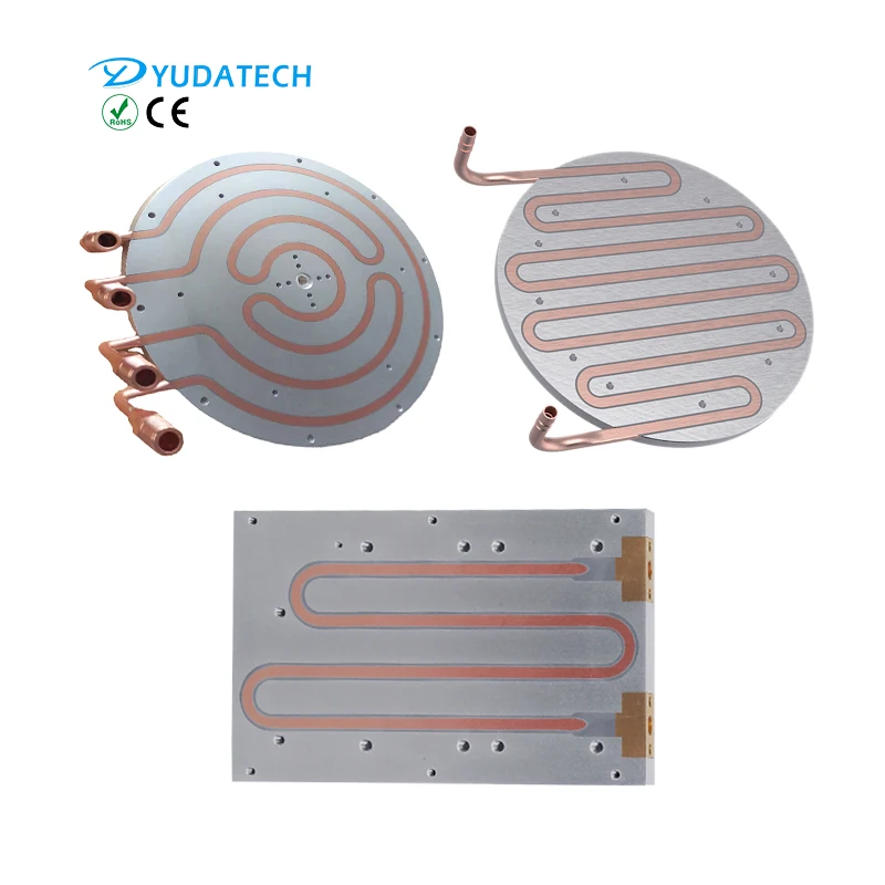 Customized High Power IGBT liquid water cold plate copper tube water cold aluminum plate