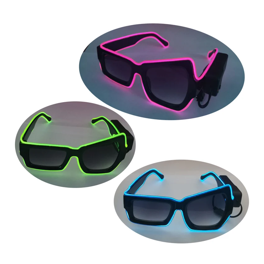 Glowing in Dark EL Glasses LED Light up Glasses for Party Decorations and Gifts