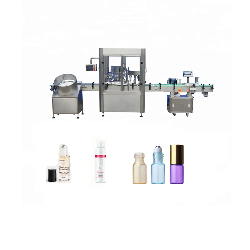 JB-Y2 New arrival automatic ink bottling roll-on caps perfume bottle filling capping machine