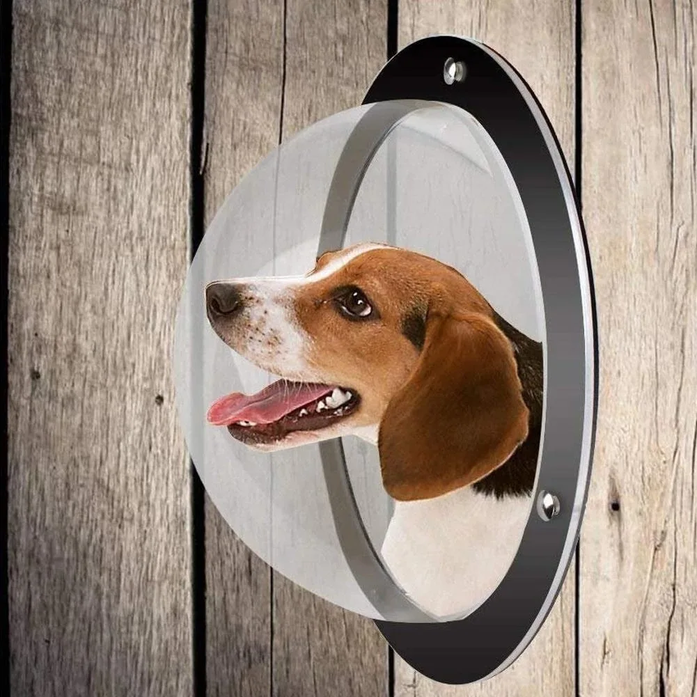 Wholesale Semi-circular Transparent Acrylic Special New Fence Window for Dogs Pet Fence Window