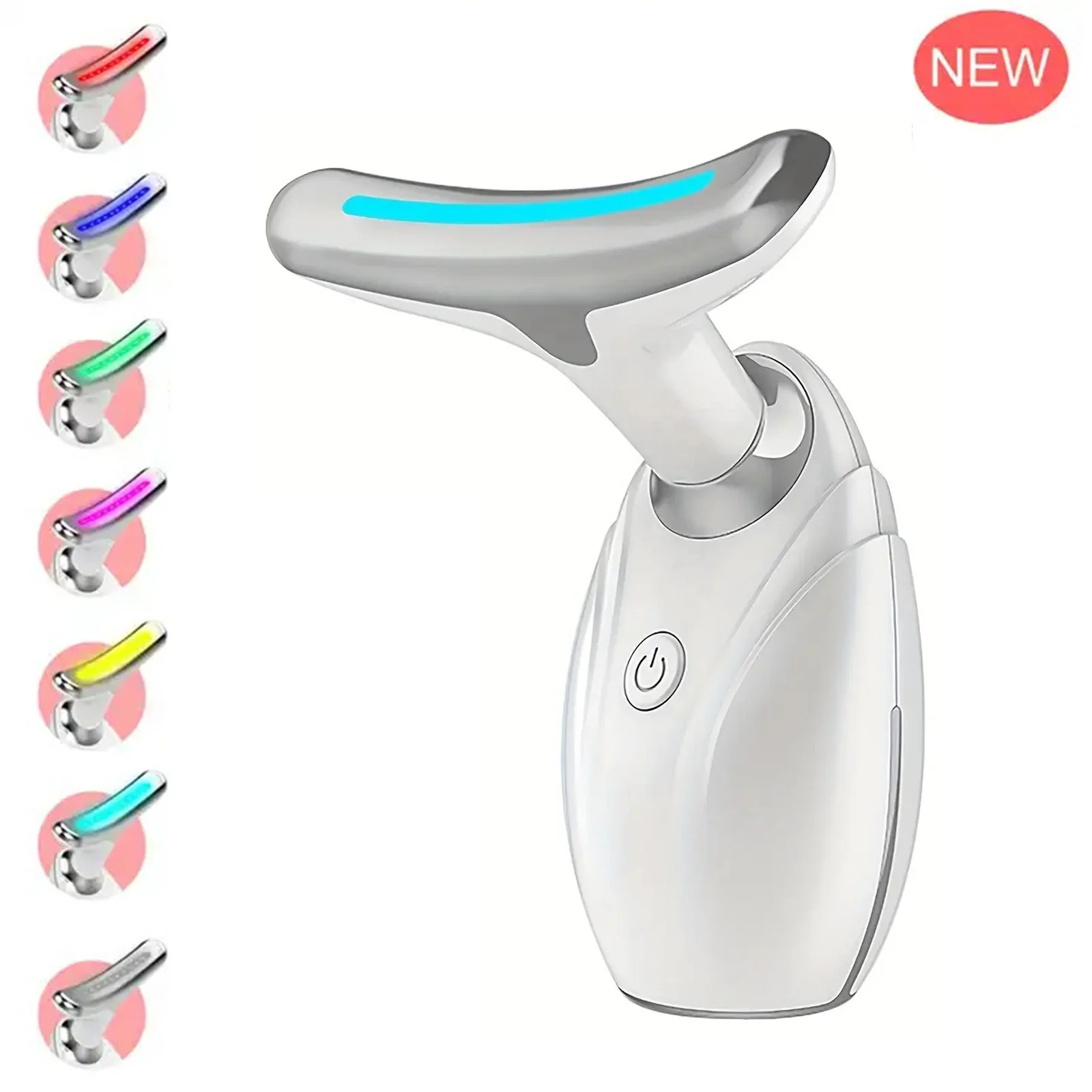 New 7-in-1 Neck Tightening Device EMS Intense Pulsed Light Neck Lifting Massage Device And Face Wrinkles Reducing Beauty Instrum