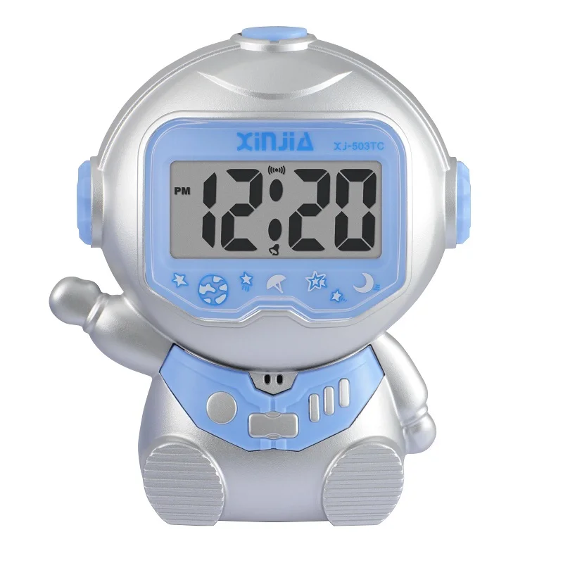 Модные недорогие пластиковые многоязычные ЖК-часы Xinjia рекламные цифровые говорящие часы