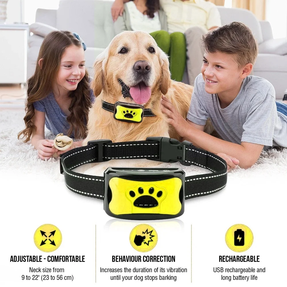 Анти-кора Pet тренировочный ошейник поражения электрическим током вибрации контроль лая собаки для