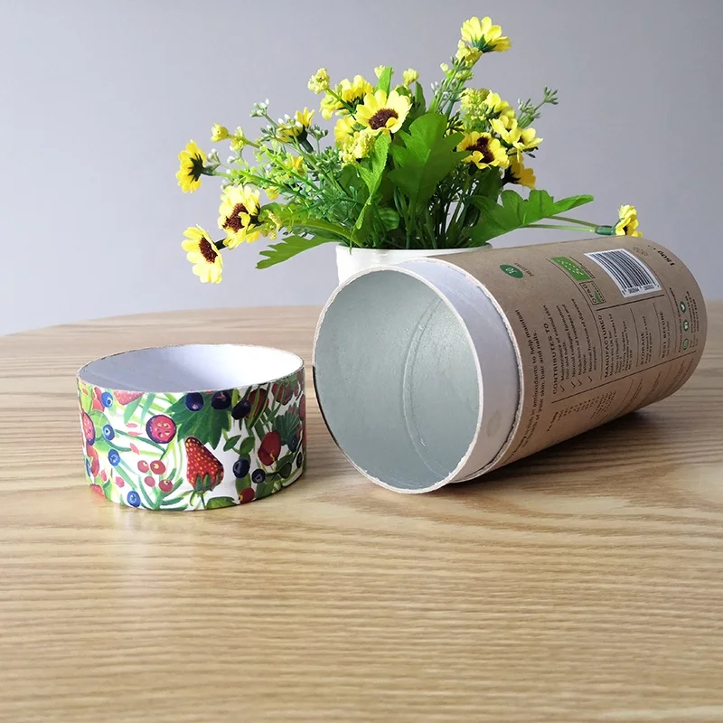 Круглая картонная подарочная коробка, роскошная коробка на заказ, Упаковочная картонная трубка с экологически чистым бумажным материалом