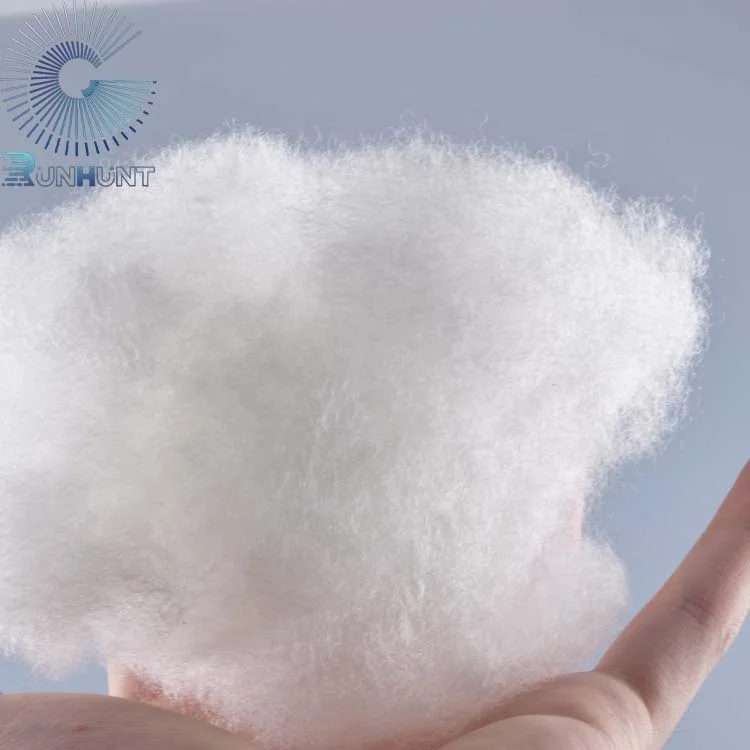 Оптовая продажа наполнитель материал Полые конъюгированные переработанного полиэфирного волокна для наполнения игрушки диван кровати одеяло RUNHUNT