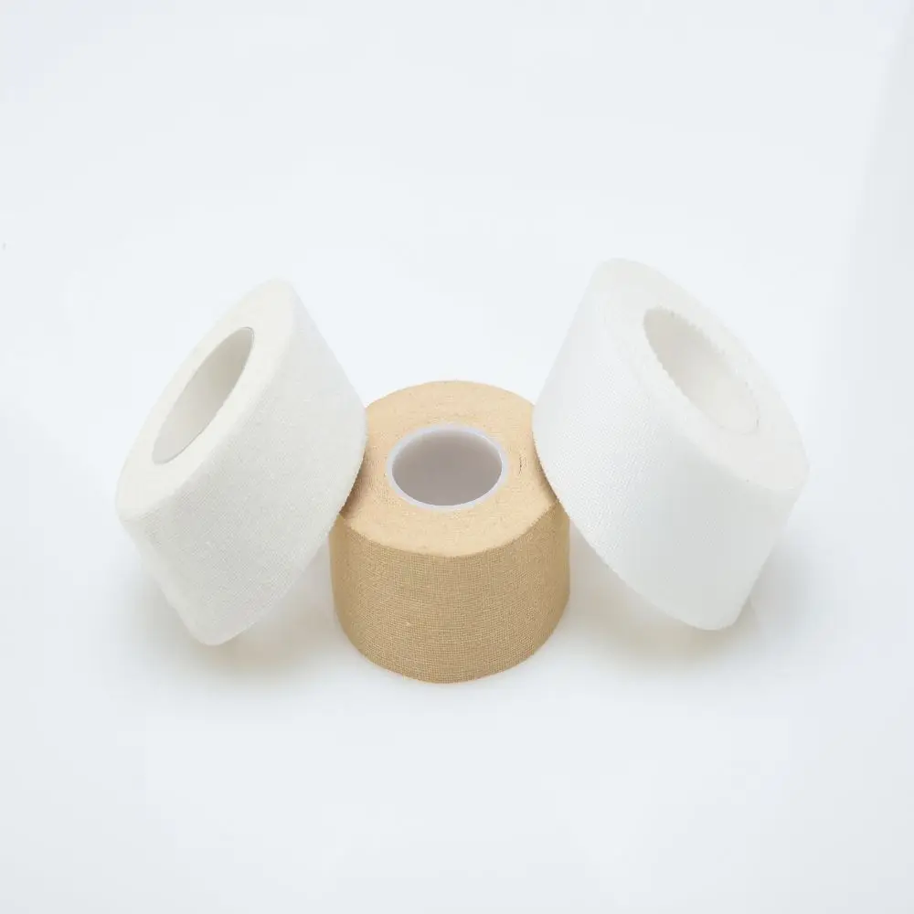 White Tape 100% Cotton Sports Medical Athletic Elastic Bandage  Sport Kinesiology Tapes Strapping Tinplate Compression