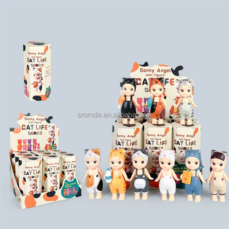 Sromda New Arrival Sonny Angel Mini Figure Blind Box Anime Figures Ornaments Dolls 9pcs set Fans Children Christmas Gift