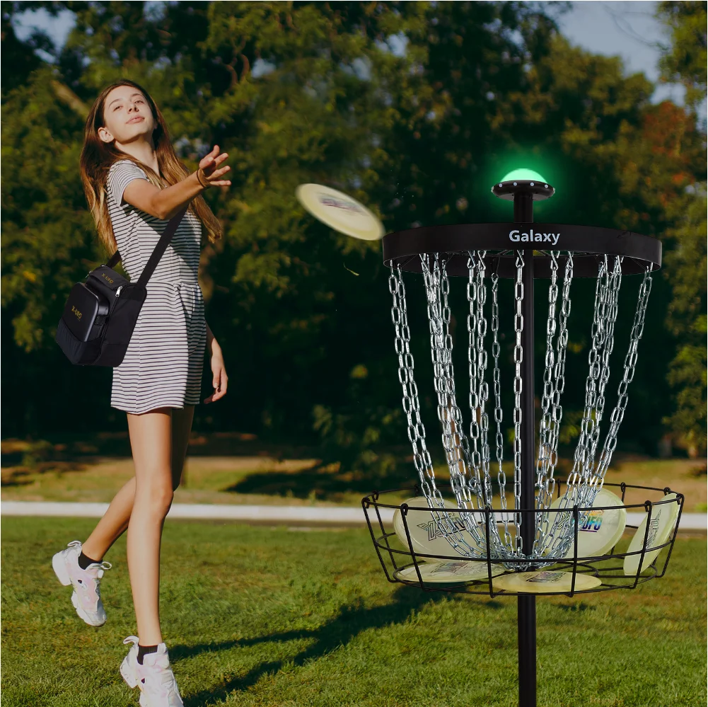 Прямая Продажа с завода, профессиональная одобренная PDGA легкая индивидуальная портативная корзина для гольфа с 24 цепями