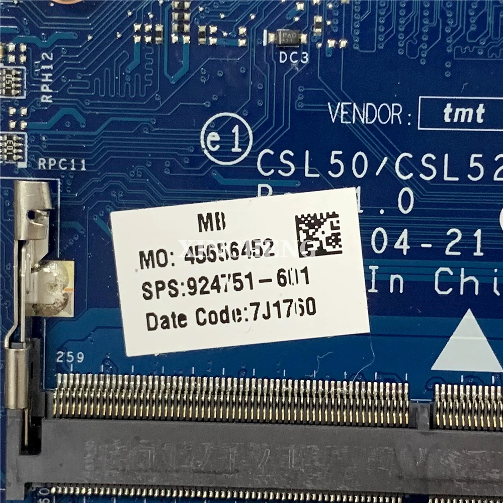 924751-601 924751-001 аккумулятор большой емкости CKL50 LA-E801P материнская плата для ноутбука HP Pavilion 15-BS Материнская SR342 I5-7200U процессор UMA
