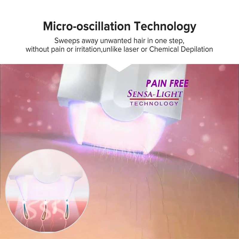 Electric Hair Razor For Men Women Hair Cutting Machine With Light Painless Face For Body Hair Remover