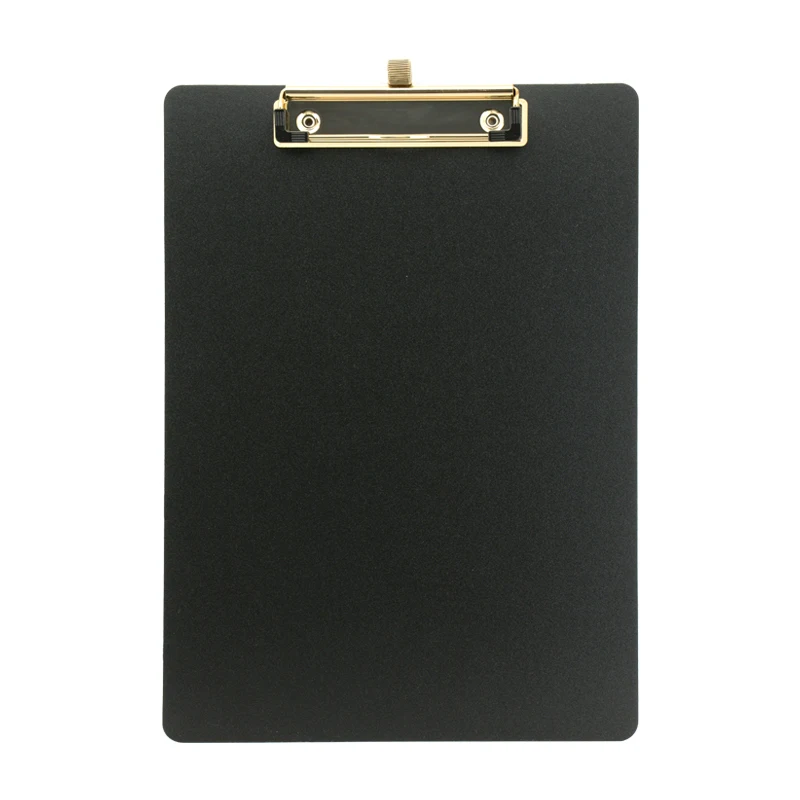 A4 Clipboard WITH pen holder gold metal clip pp foam single clipboard