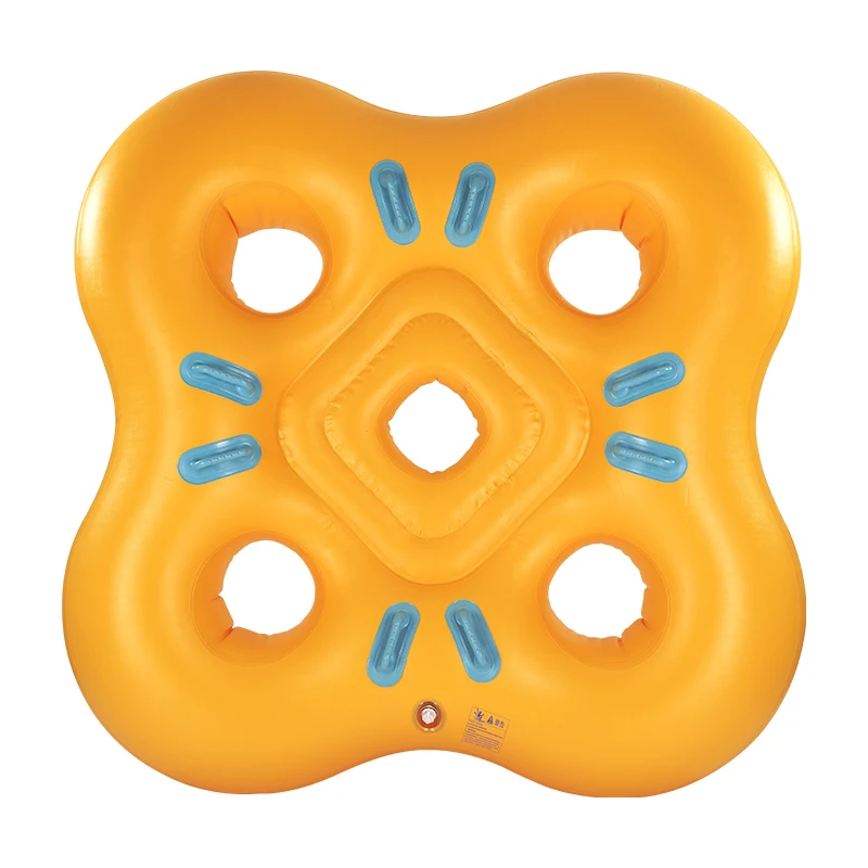 Round Platform Inflatable Island Rafts 4 Person Water Park Tube for Swimming Pool