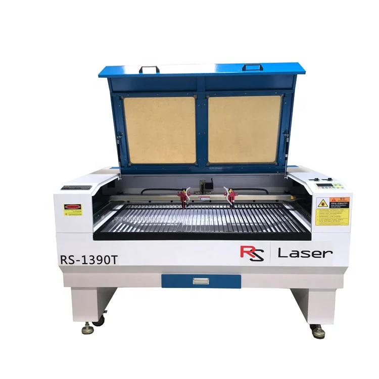 RS 2021 New Design 1390 Double Two Heads 80W 130W 150W CO2 Laser Cutting Machine