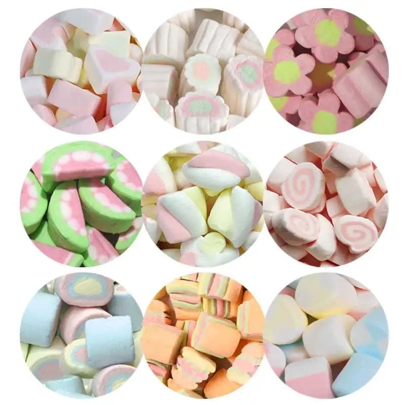 20g Factory wholesale mixed color heart candy halal marshmallow pink and white marshmallows candy