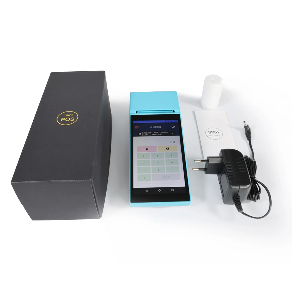 5.5 inch  android handheld 4g mobile pos systems with thermal printer
