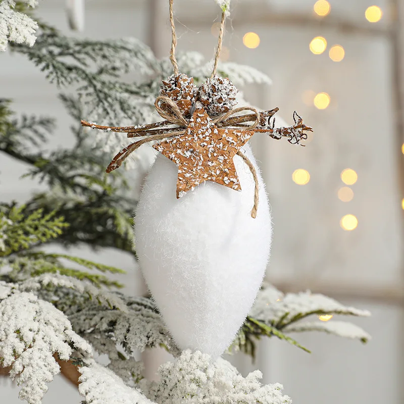 Foam ball White Snowflake drop bell Sticky Decoration Christmas Ball Ornament Pendant Drop Ball