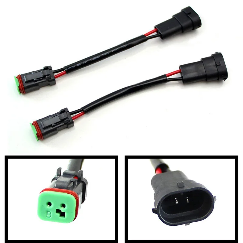 16AWG DT Connector Wiring Harness Kit LED Work Light-2 Leads One control one two Waterproof unit offroad Truck Led Light