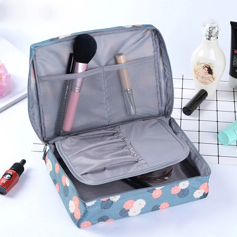 
Small MOQ Custom Travel Cosmetic Bags Toiletry Organizer Makeup Bag 