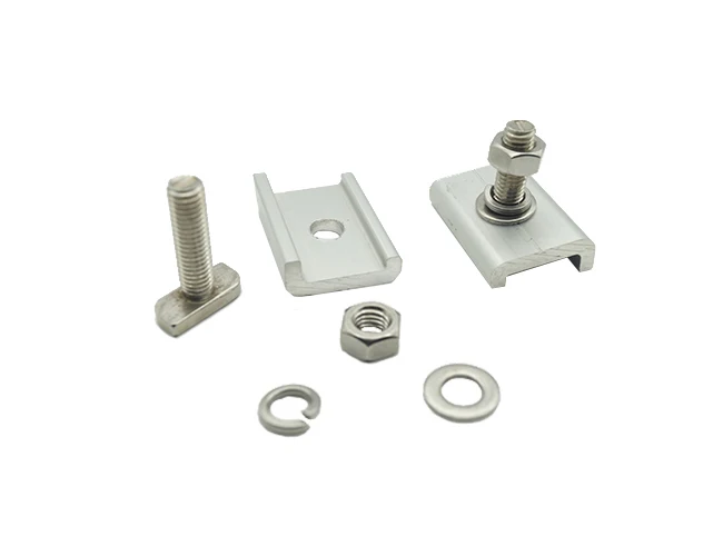 Yuens Aluminum Solar Panel Fixing Clamp Component Pv Mounting Brackets for Rail to Support Rack