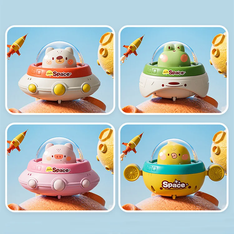 Toddler Educational Toy Cars Press and Go Cartoon Truck Baby Toy Animal Pull Back Vehicle Cars