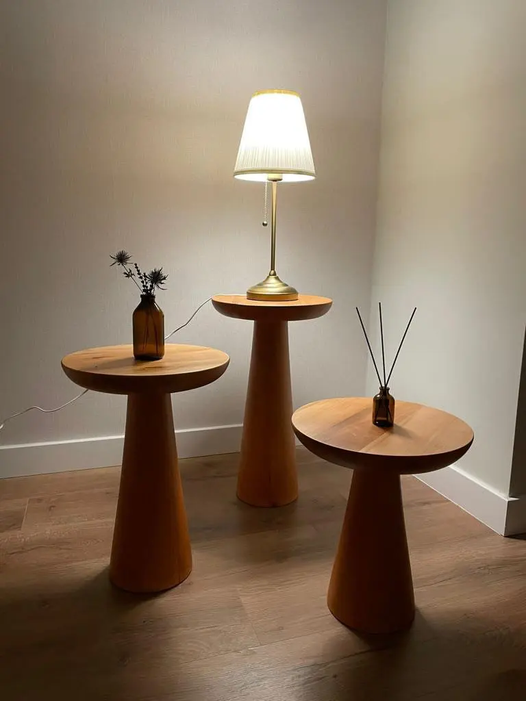 High-Quality Side Table Living Room Furniture Round Coffee Table Modern Console Table