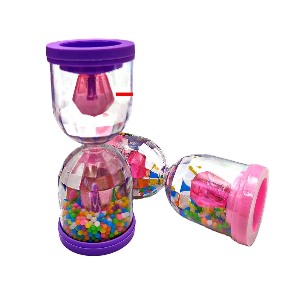 New Design 2024 Hot Sale Halal Confectionery Toy Hourglass With Jelly Beans Diamond Hard Candy Sweet Toy Candy For Kids