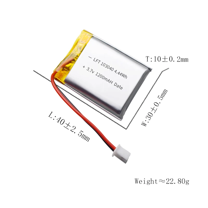 Rechargeable Flexible customized 3.7v 1200mah lipo 103040 battery for POS terminal