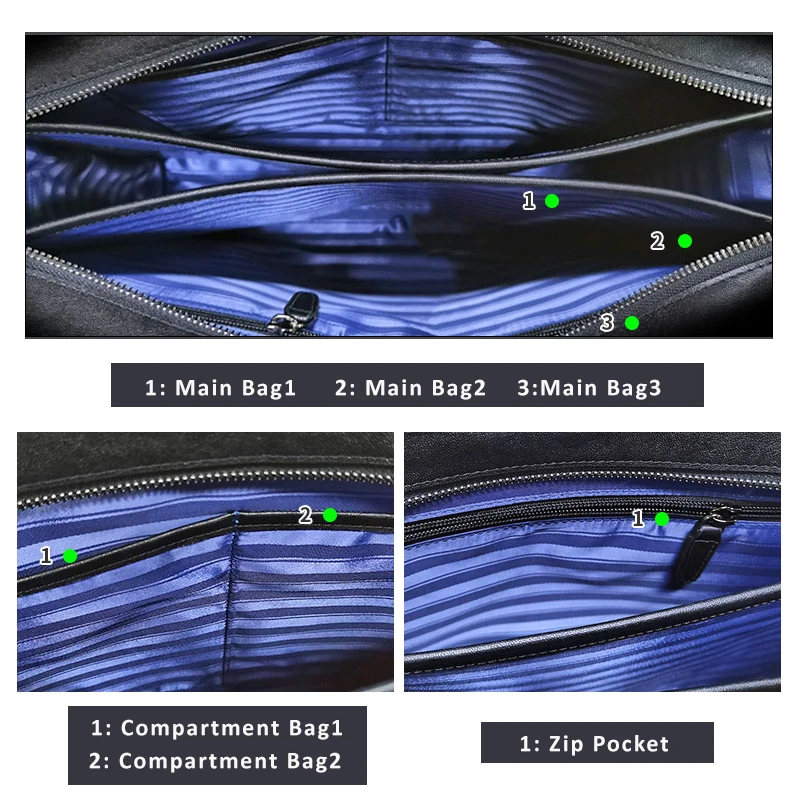 2024 New design Waterproof Anti Theft Fingerprint Lock custom office laptop bag lightweight documents genuine leather briefcase