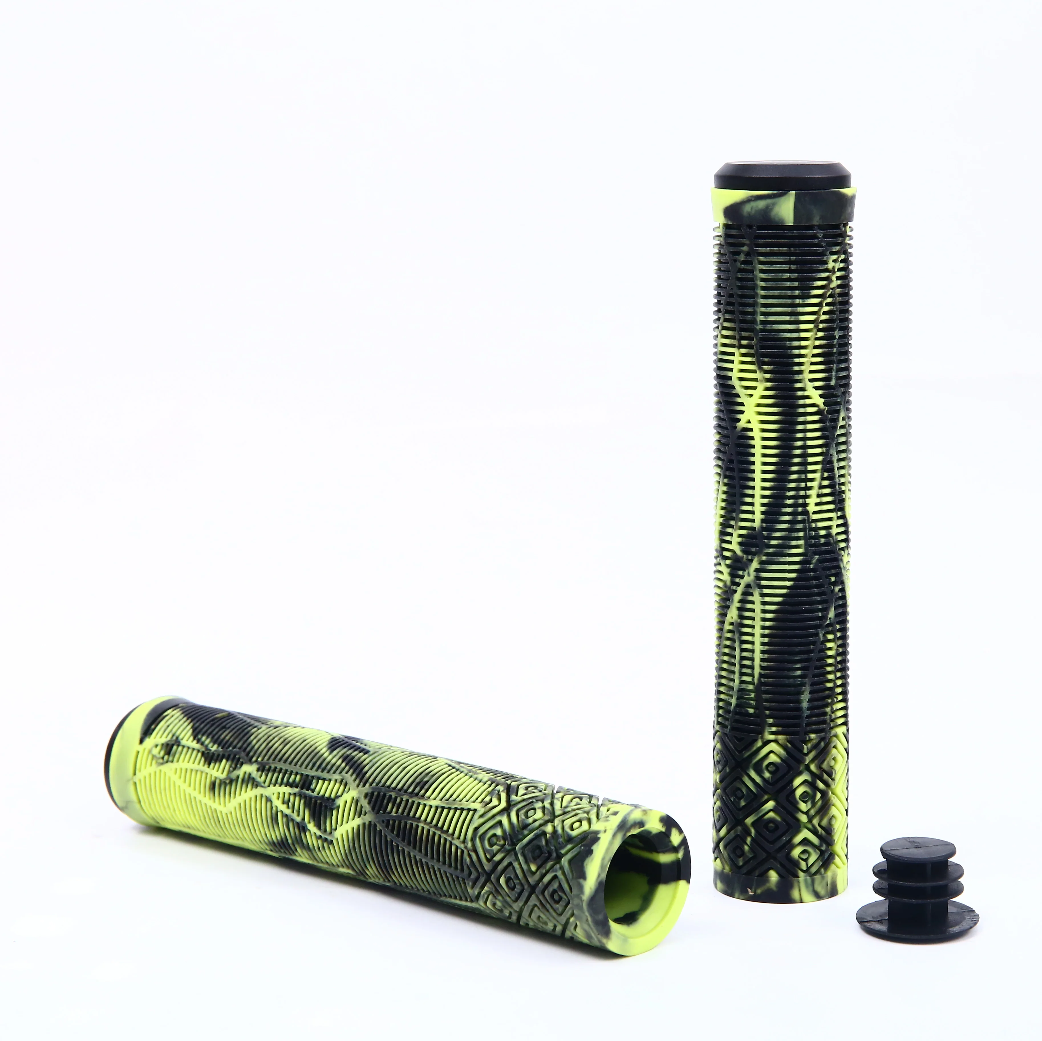 KMOTION TPE colorful Non-lock  2 mix color soft MTB  part anti skid mountain bicycle grips