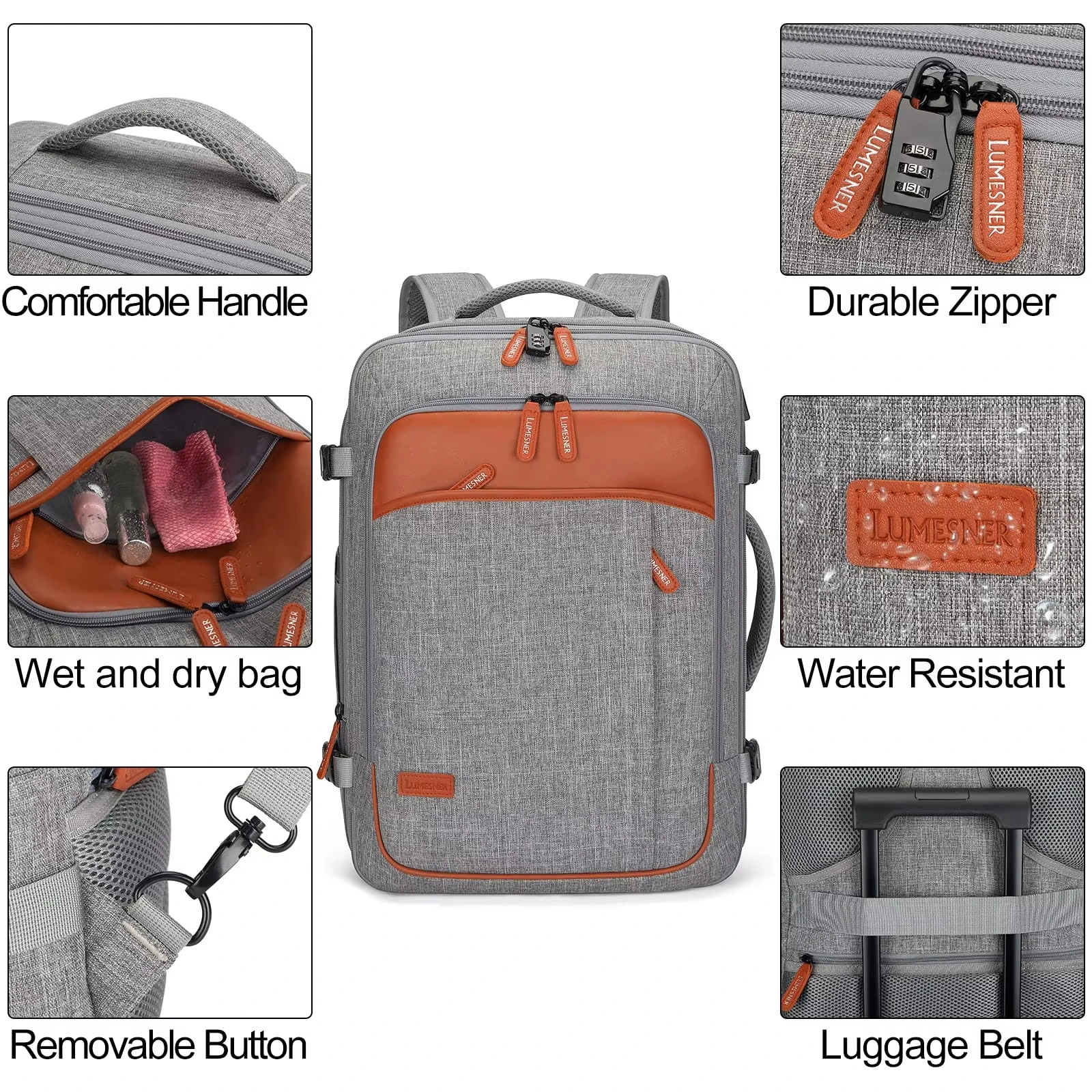 Luxury fashion portable smart laptop notebook backpack with USB charging port large capacity travel man back pack bag