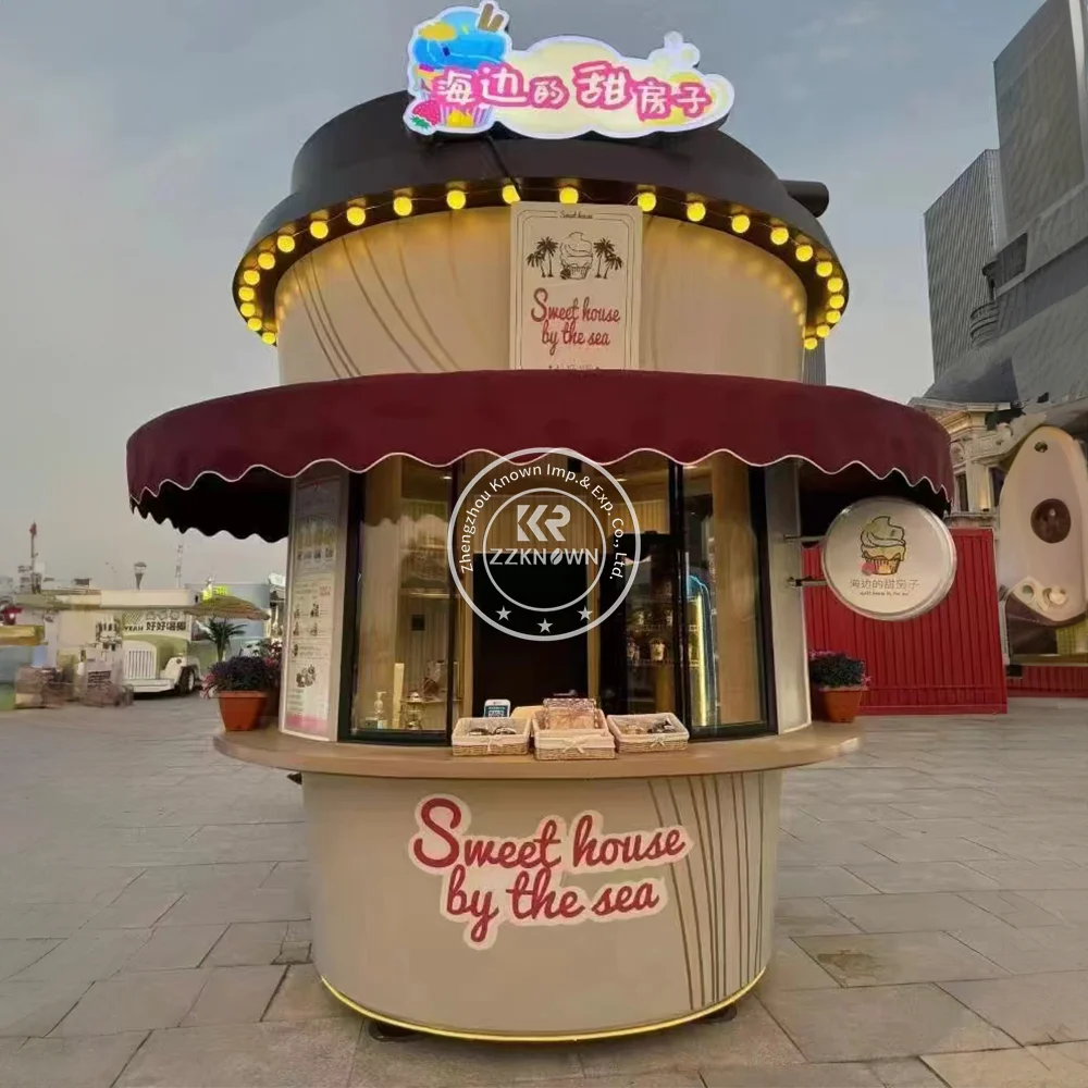 New Model Coffee Milk Tea Kiosk French Fries Booth Fast Food Kiosk For Sale Mobile Food Carts