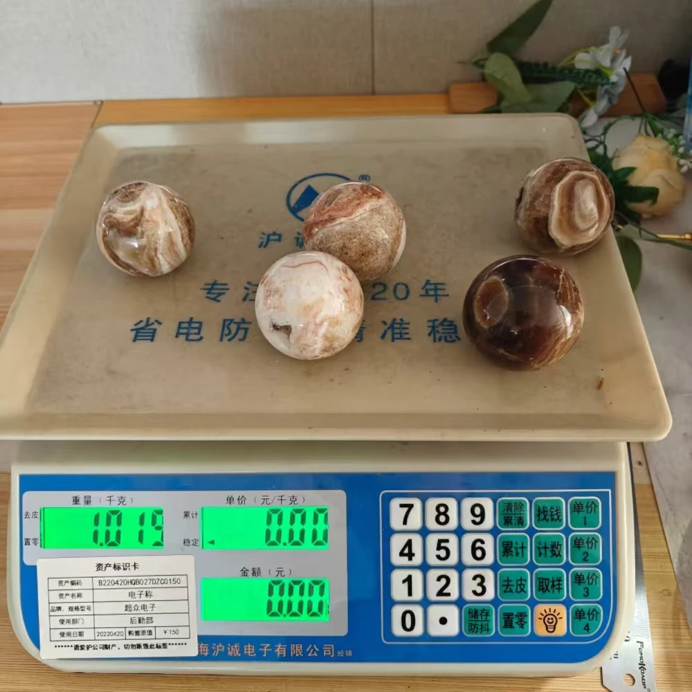 Оптовая продажа шарик из кристаллов лечебный натуральный камень янтарный кальцит сфера для домашнего декора