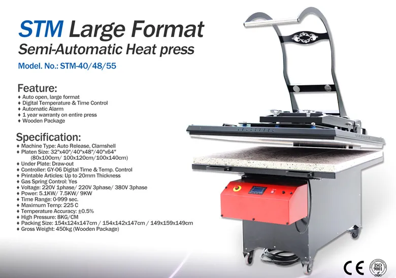 Microtec heat press machine 80x100cm and 100x120cm large format sublimation heat press