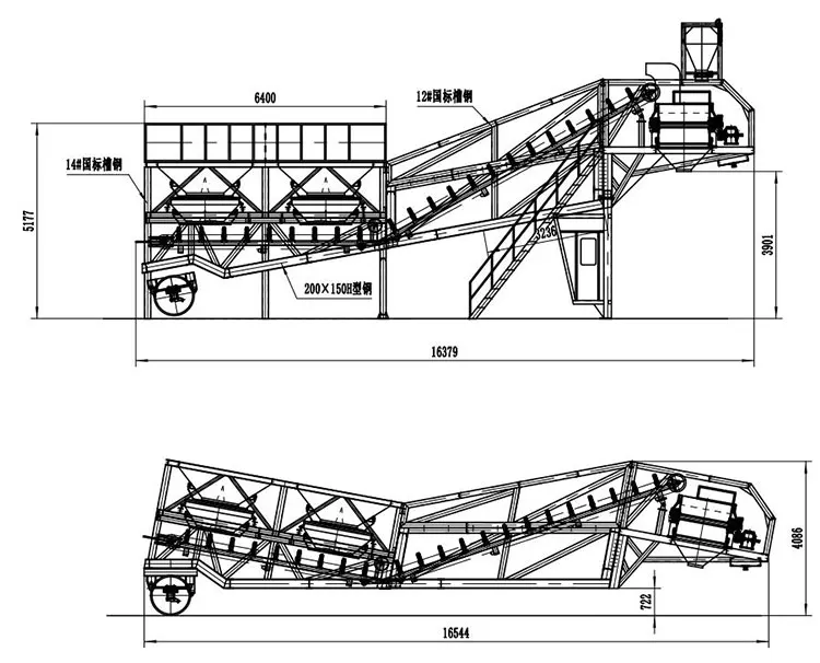 Electric 30 m3 floating concrete batching plant mini mobile concrete batch plant