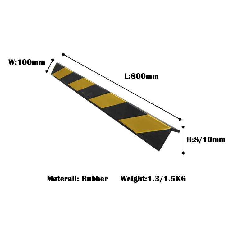 Heavy Duty Rubber Roadway Wall Guard Protector Durable Wall Guard for Road Safety