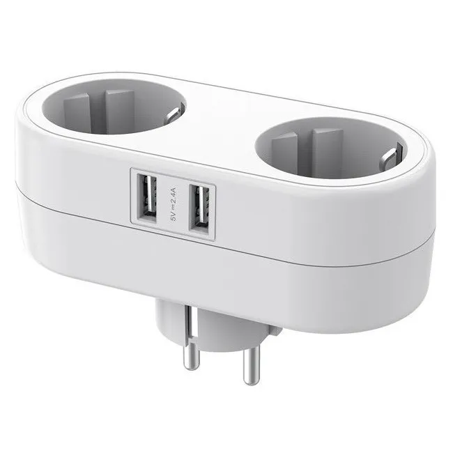 European regulations and German regulations 2.4 AUSB extender one-drive-two multi-function row plug converter wall plug