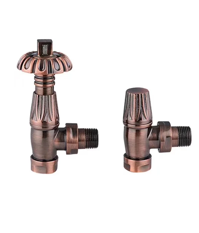 Brass radiator valves for Historic victorian Antique Decorative ornate Cast Iron radiator for home water heating