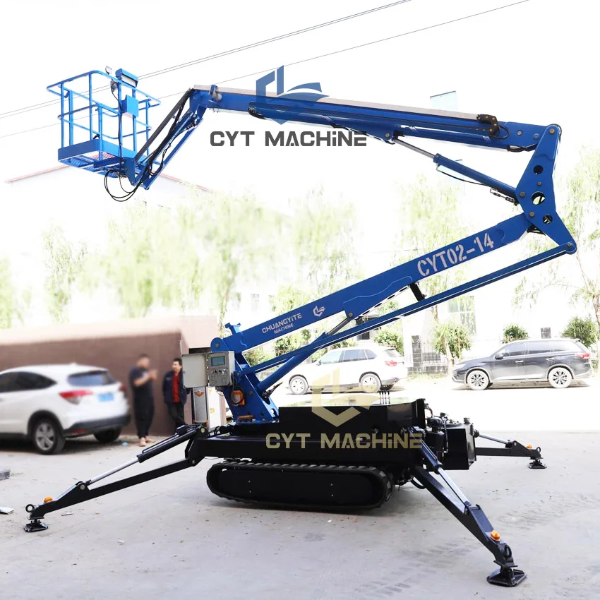 Factory Outlet 16M Hydraulic Trailer-Mounted Spider Boom Man Lift Aerial Platform Lift