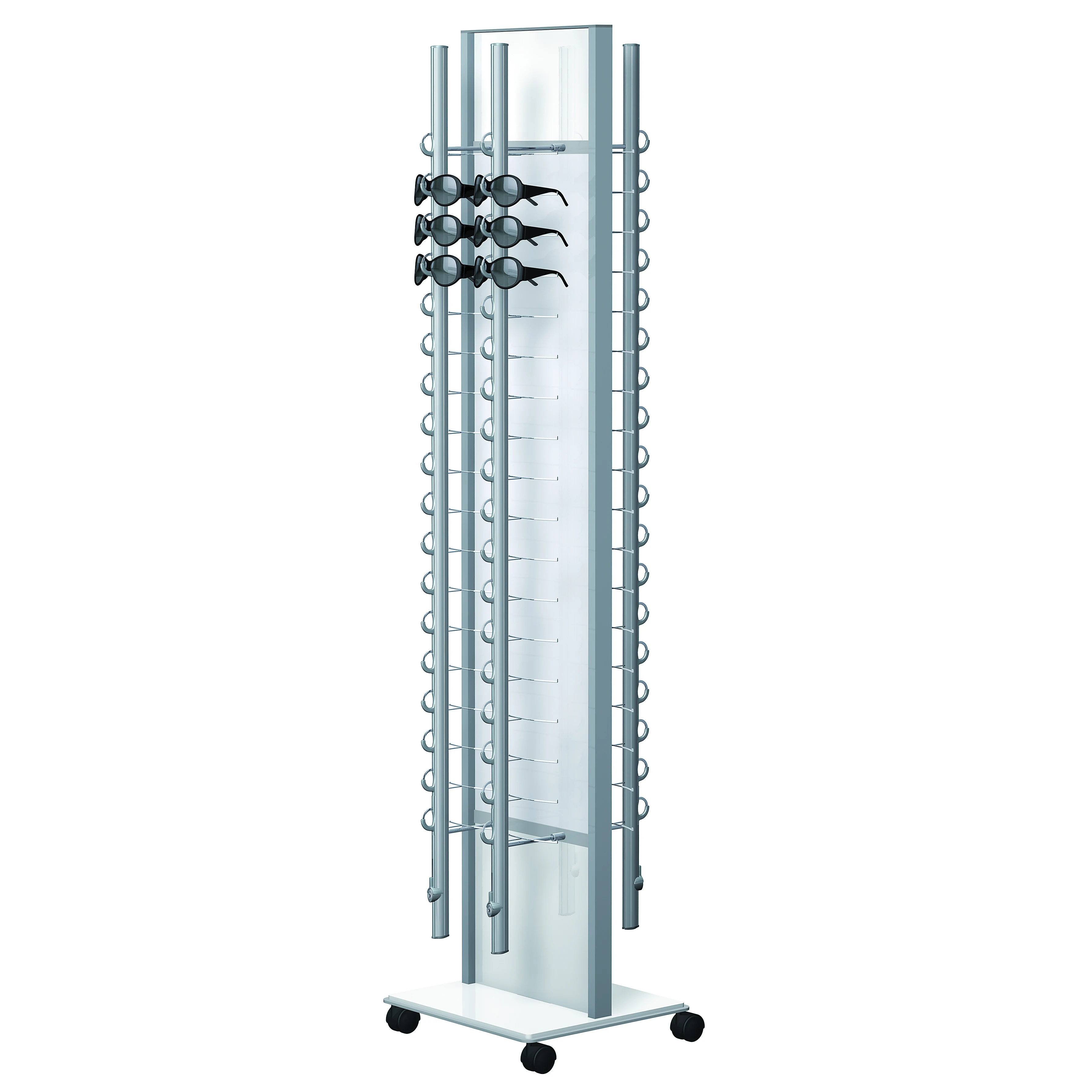 Lockable sunglasses floor standing locking sunglass display eyeglass display rod stand sunglasses display stand with lock