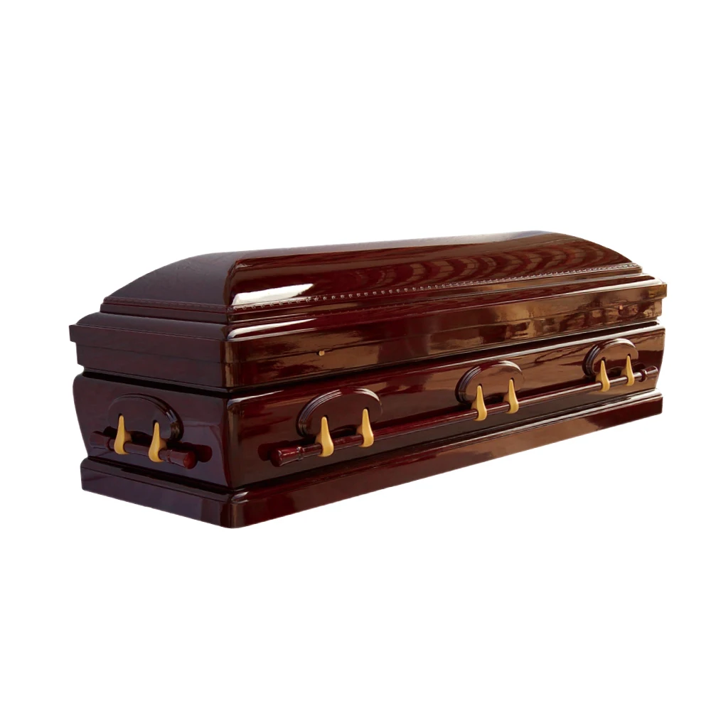 Sapele Wooden Horse Belly Solid Wood High Gloss Varnish Coffin Cross Price