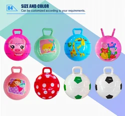 Eco-friendly Kids Playing Jumping Hopper Ball Toy Bouncy Ball With Handles